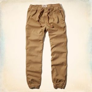 HOLLISTER khaki joggers. Size L